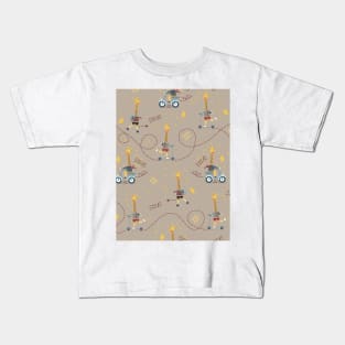 Cool giraffe beige background Kids T-Shirt